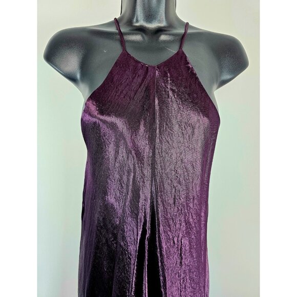 The Limited Spaghetti Strap Satin Slip Dress - Purple - SZ LG - Picture 2 of 7